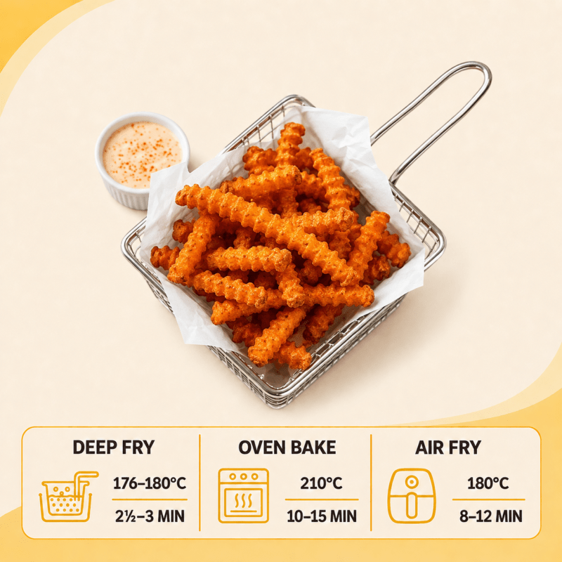 Crinkle Cut Sweet Potato Fries 3/8"